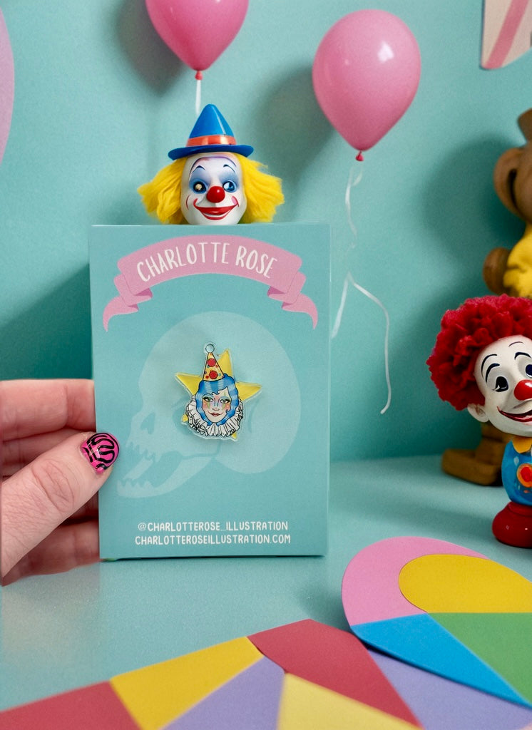 Clown Girl Pin Badge