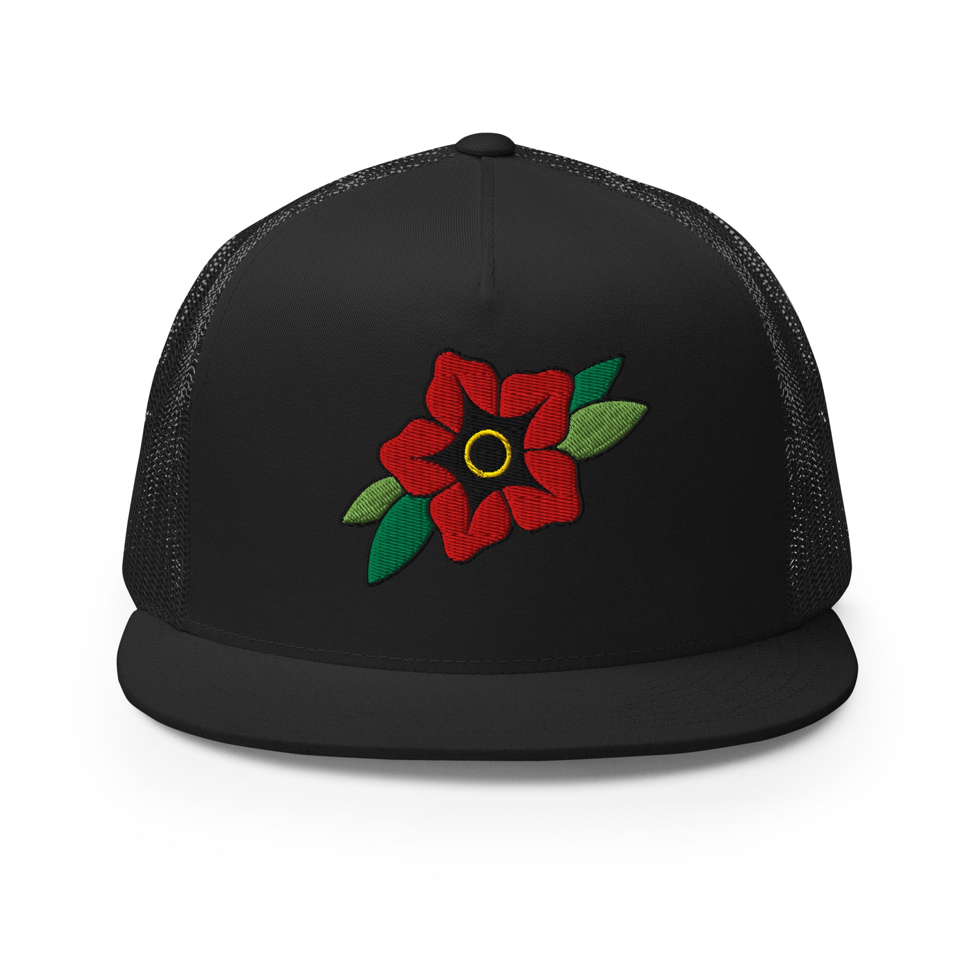 original traditional flower tattoo trucker cap snapback hat by charlotte rose