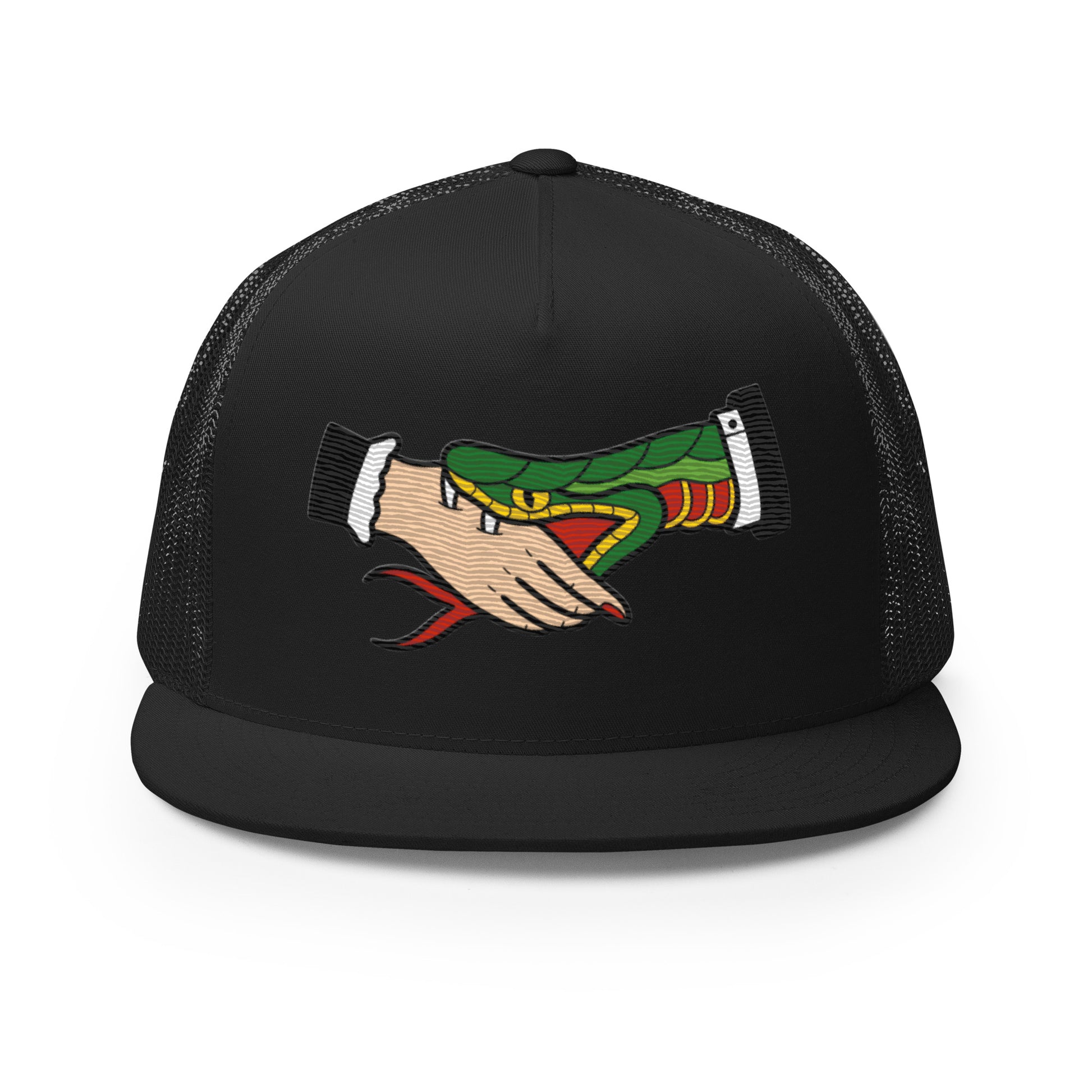 original snake handshake trucker cap snapback hat by charlotte rose