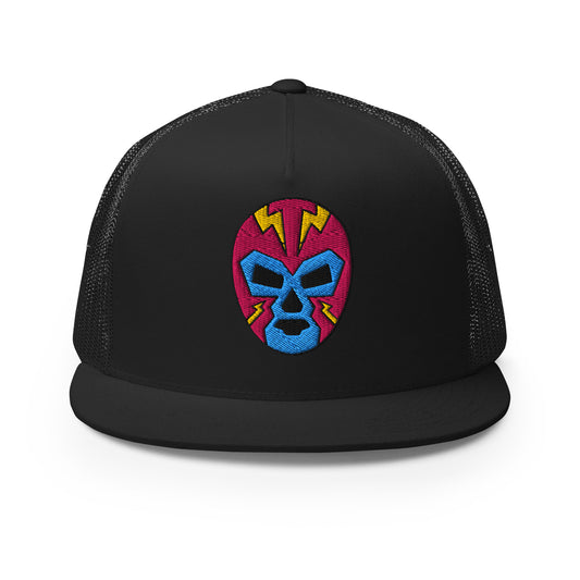 original luchador mask lucha libre trucker cap snapback hat by charlotte rose