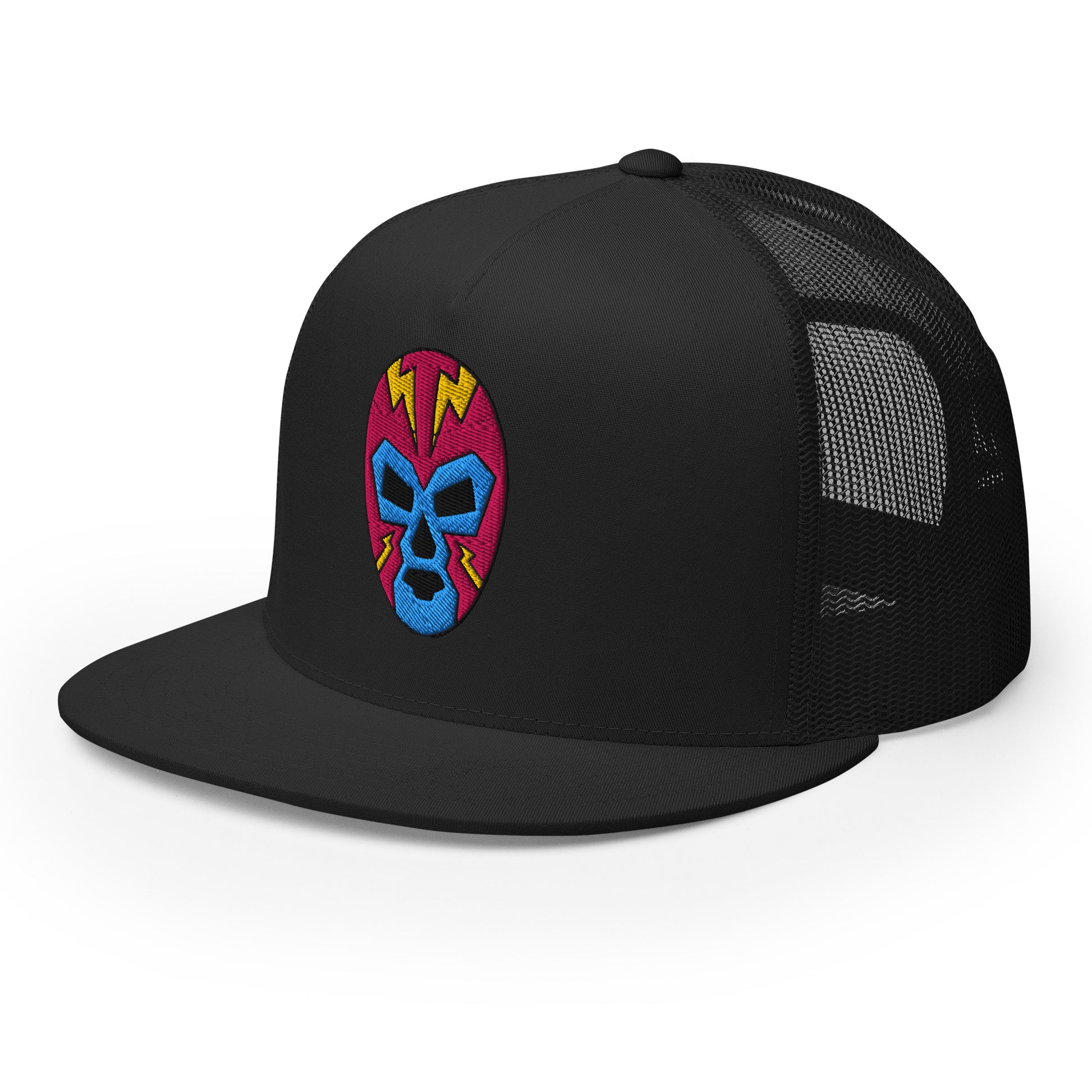 original luchador mask lucha libre trucker cap snapback hat by charlotte rose