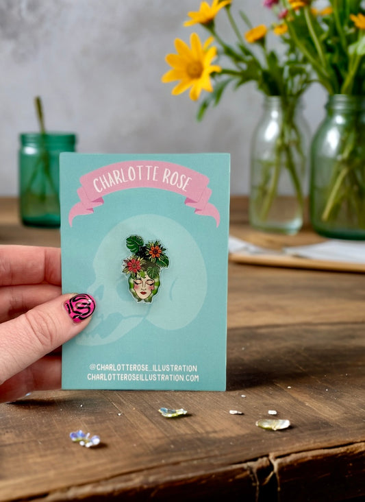 Botanical Girl Pin Badge