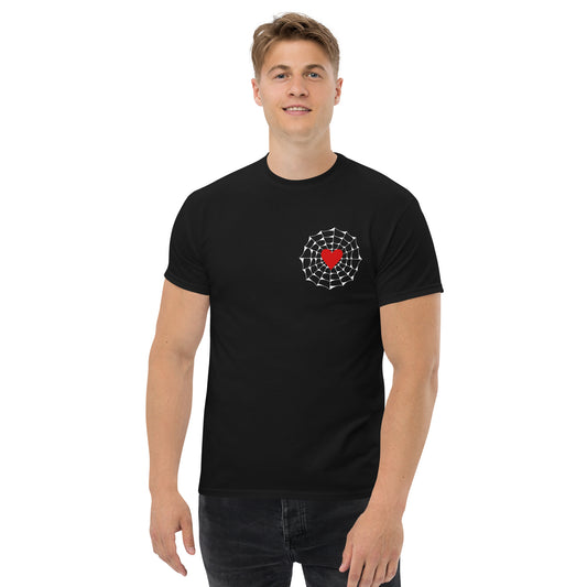 Heart in the Web Red Unisex T-Shirt