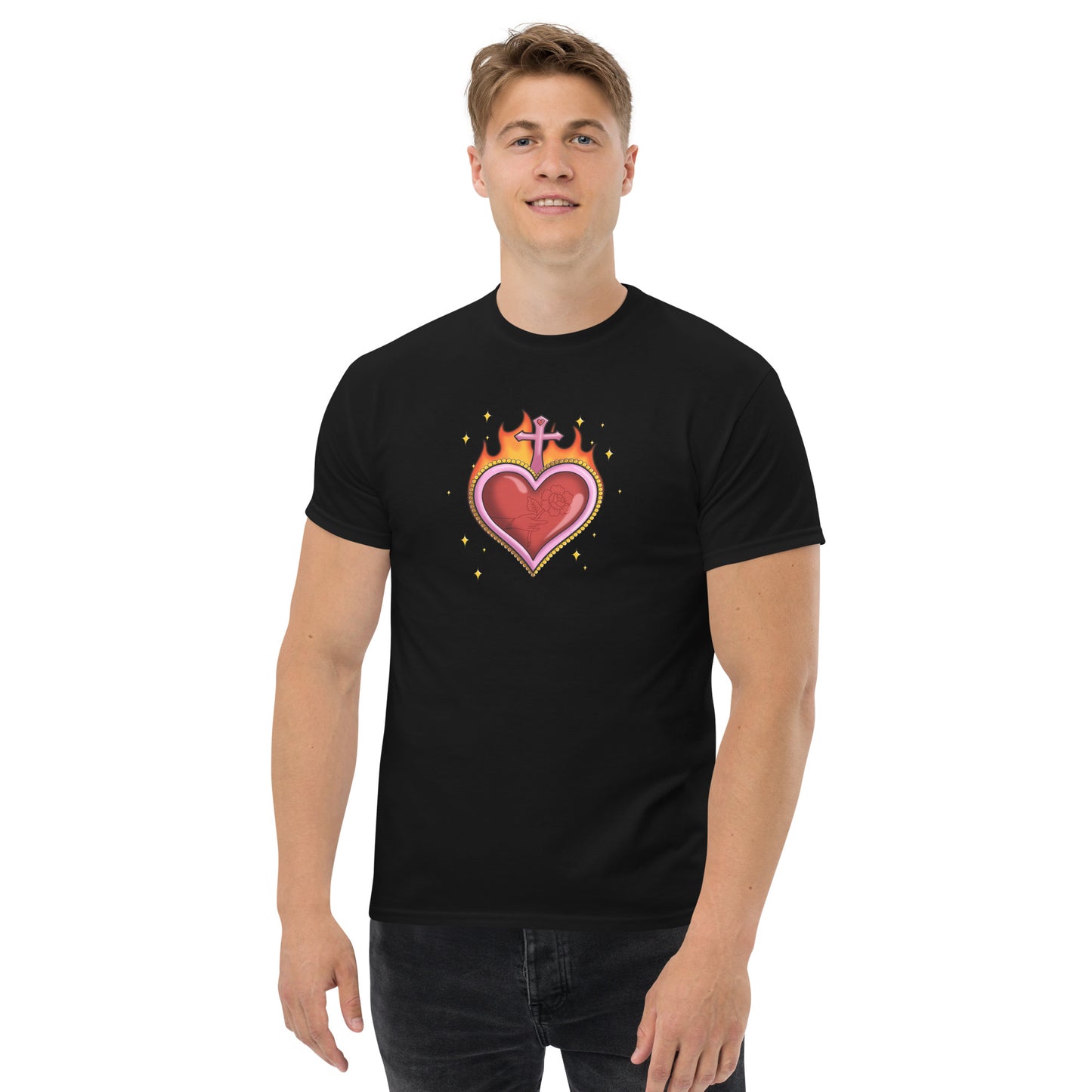 original sacred heart t-shirt by charlotte rose