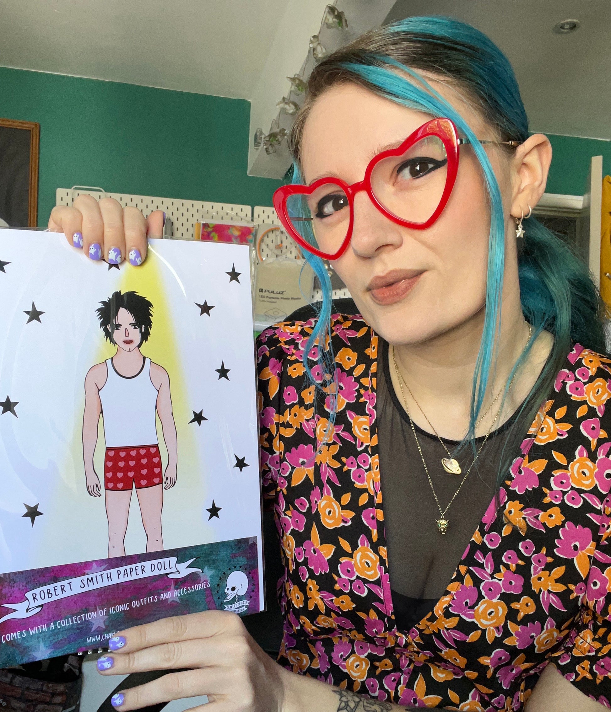 charlotte rose with original robert smith goth paper doll