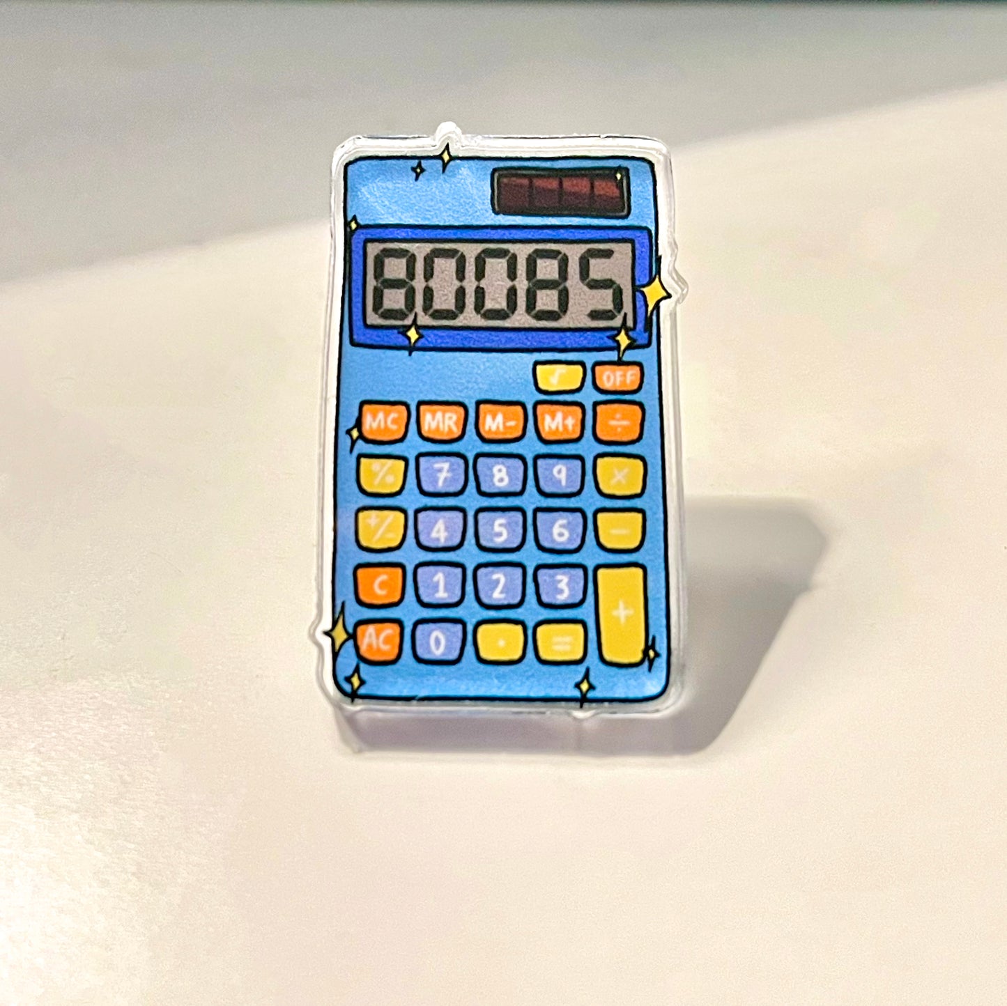 original calculator pin badge from charlotte rose
