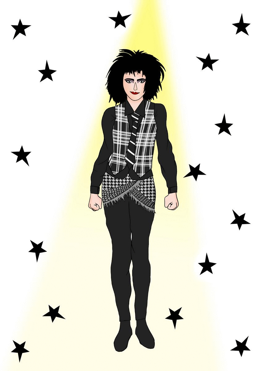 original siouxsie sioux siouxsie and the banshees paper doll by charlotte rose