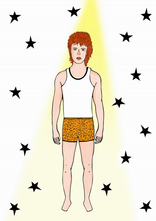 original davie bowie ziggy stardust paper doll by charlotte rose