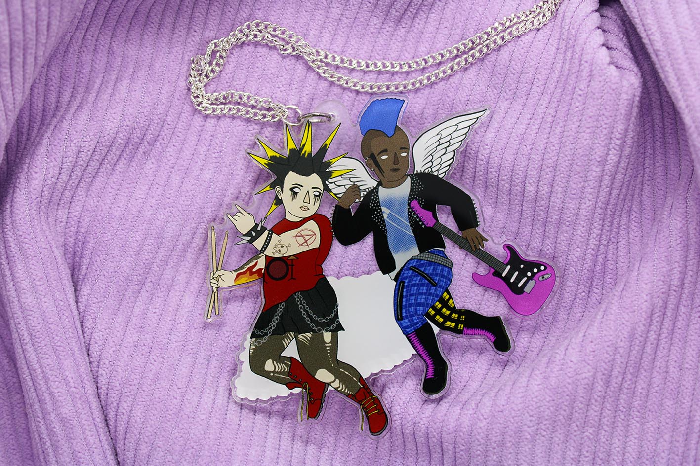 original punk cherub necklace from charlotte rose