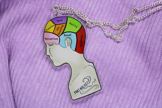 original phrenology head necklace by charlotte rose
