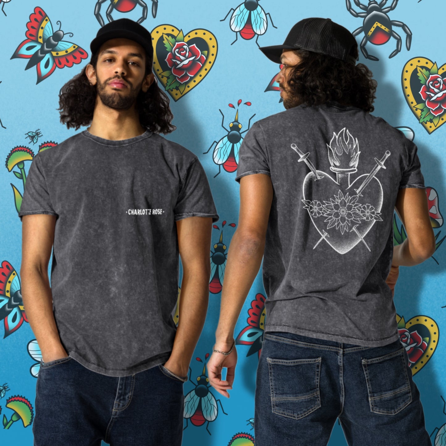 Sacred Heart back print tshirt