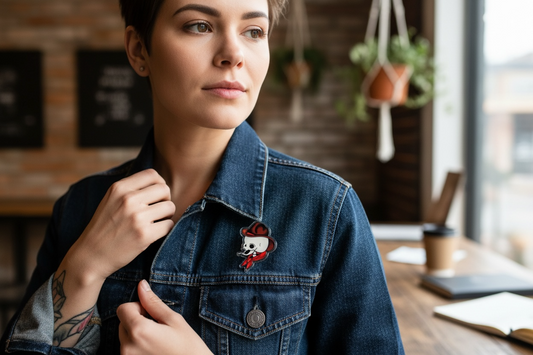 Cowboy Skull acrylic pin