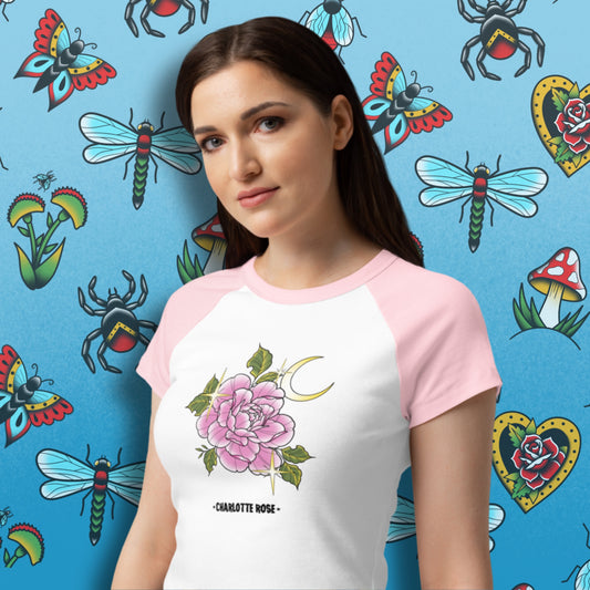 Women’s micro rib raglan baby tee