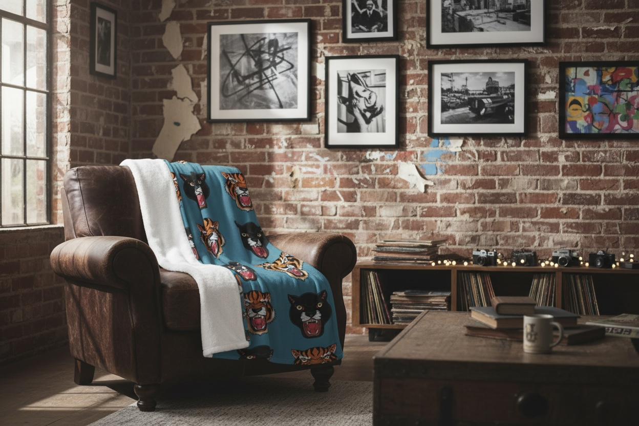 Fierce Cat Throw Blanket