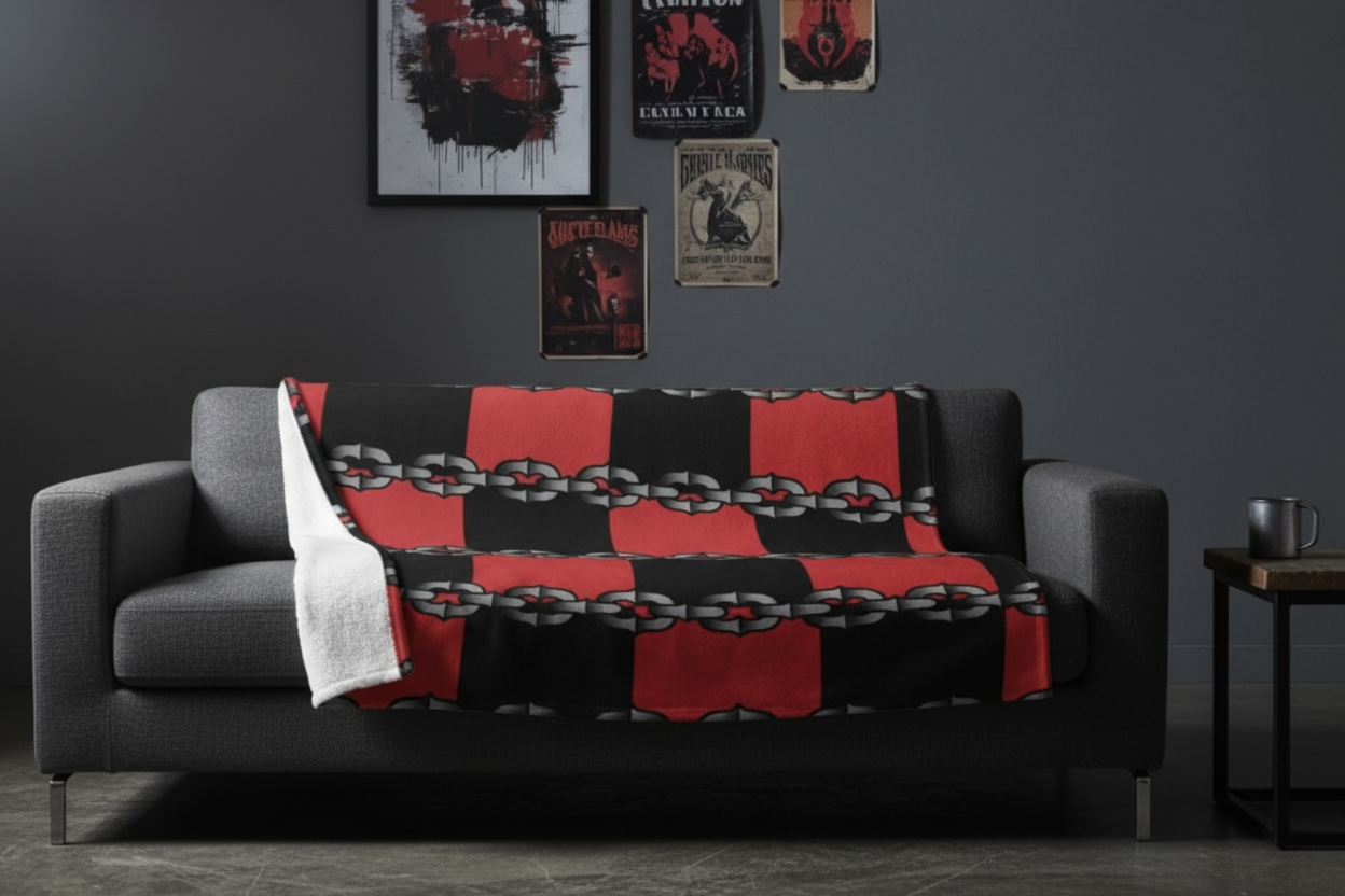 Checkerboard Chain Throw Blanket