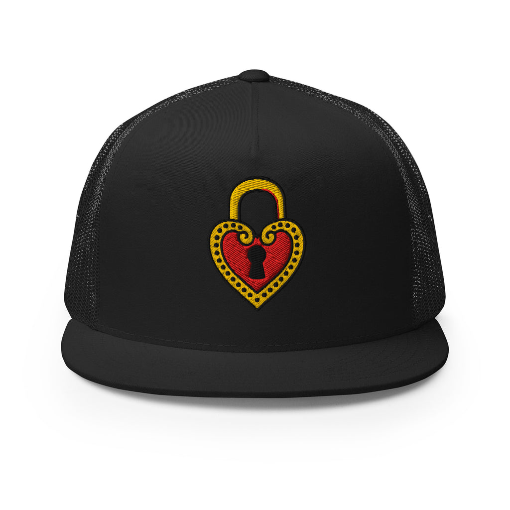 original heart locket embroidered trucker cap snapback hat by charlotte rose