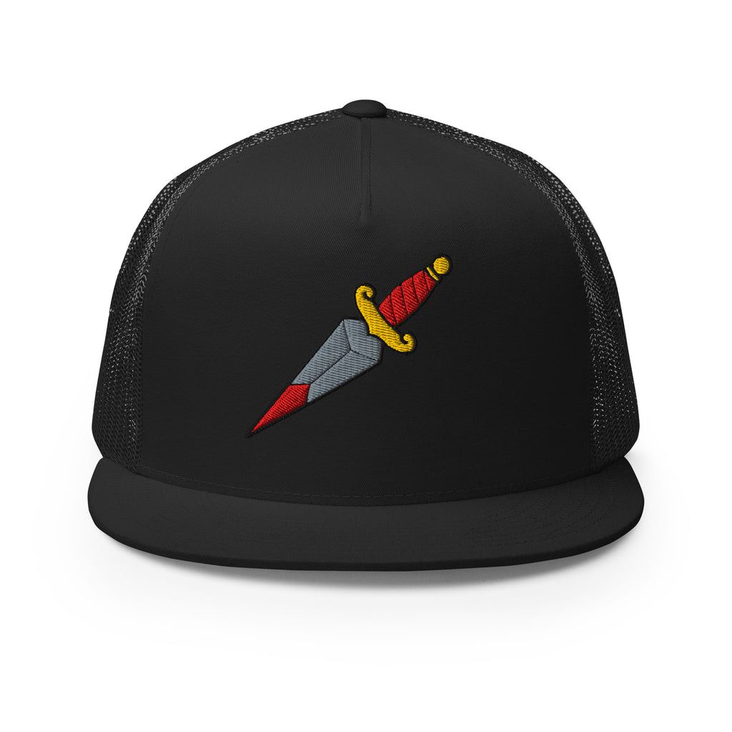 original dagger embroidered trucker cap snapback hat by charlotte rose