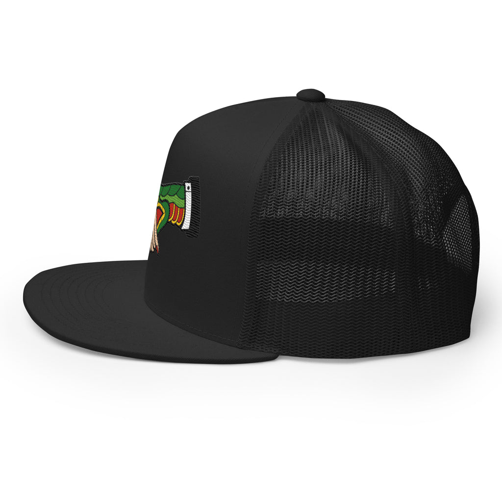 original snake handshake trucker cap snapback hat by charlotte rose