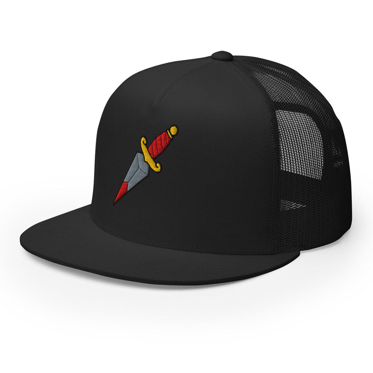 original dagger embroidered trucker cap snapback hat by charlotte rose