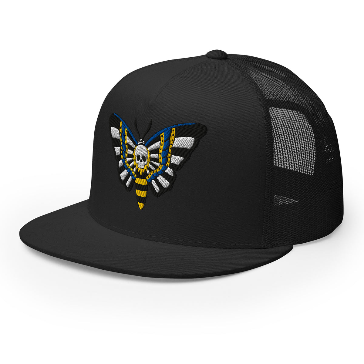 original death head hawkmoth trucker cap snapback hat by charlotte rose