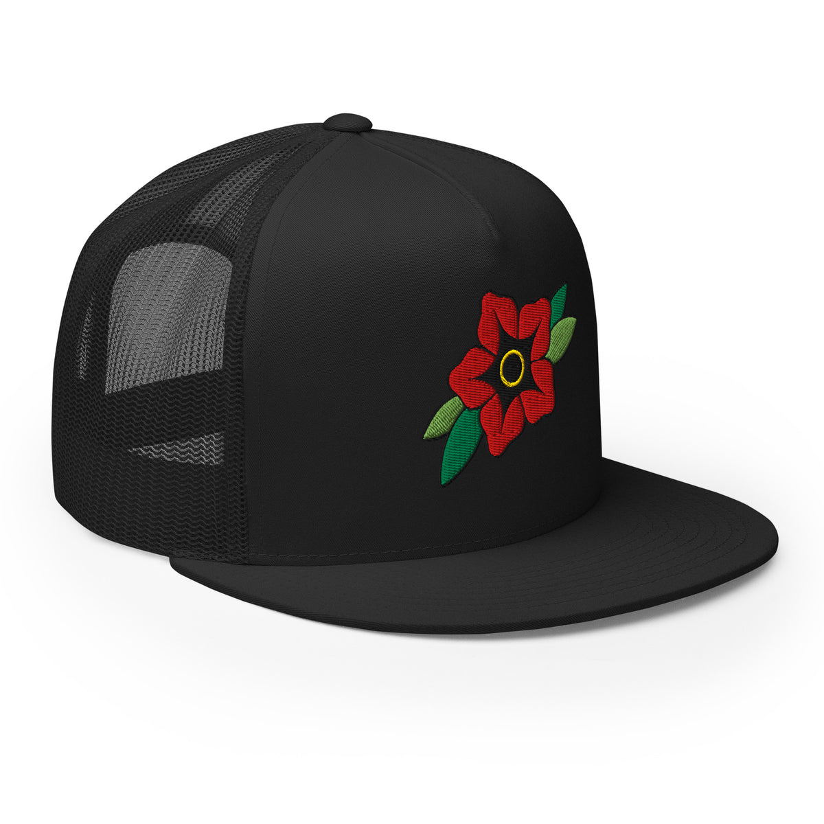 original traditional flower tattoo trucker cap snapback hat by charlotte rose