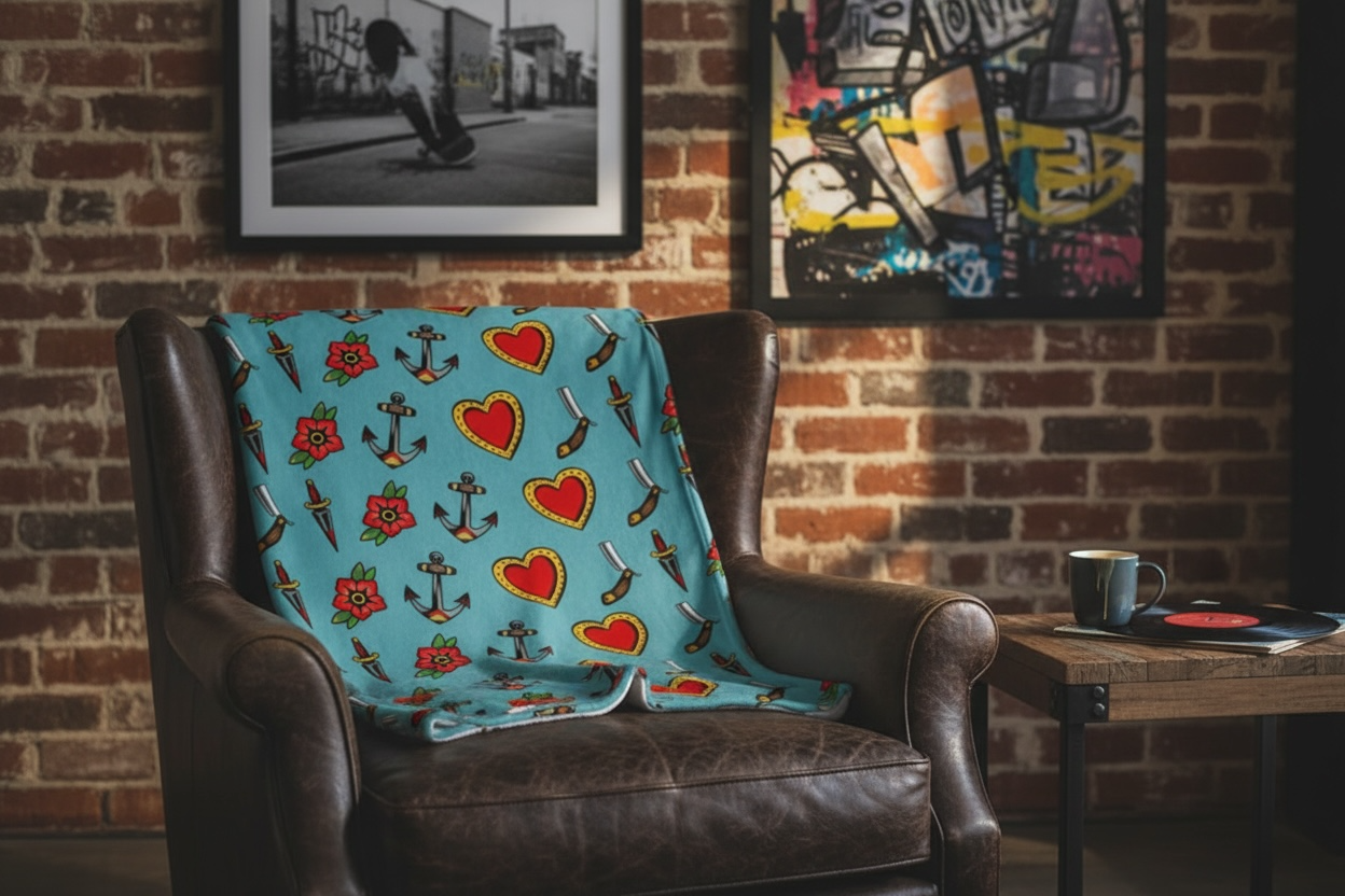 Flash Art Throw Blanket