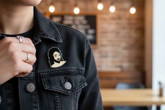 Bearded Lady acrylic pin