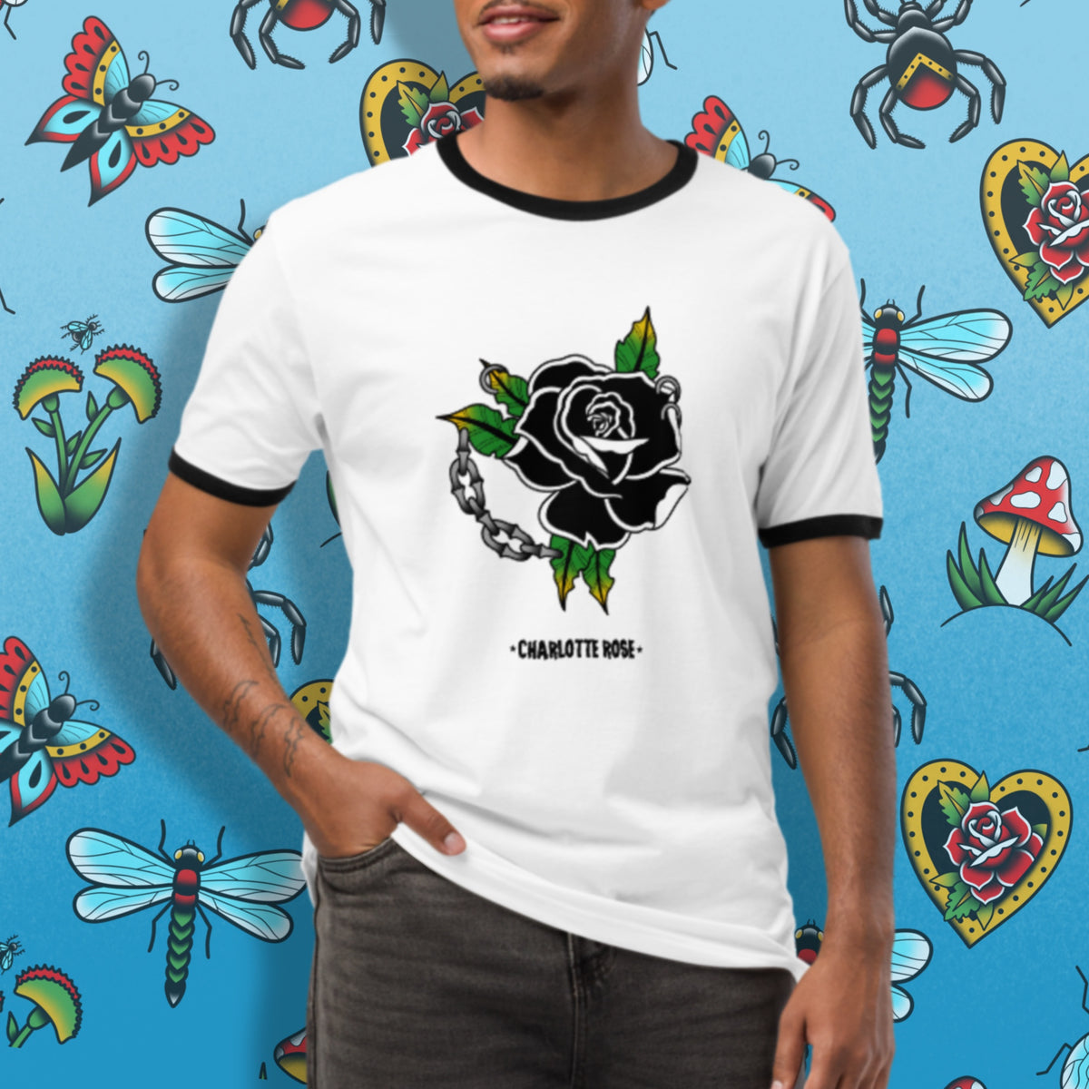 Pierced Rose ringer t-shirt