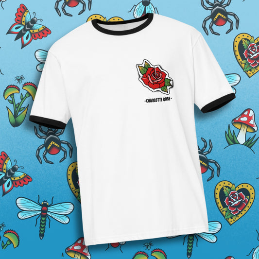 Rose Sticker ringer tshirt
