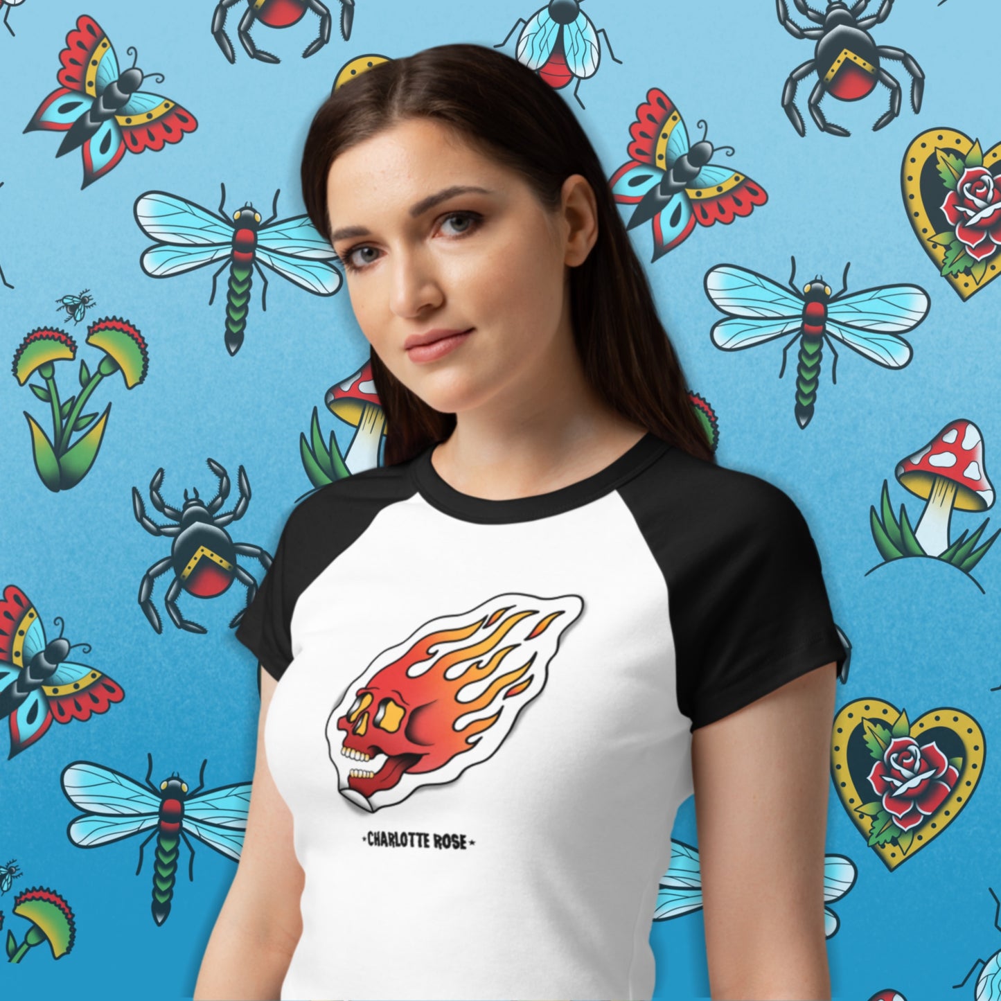 Women’s micro rib raglan baby tee