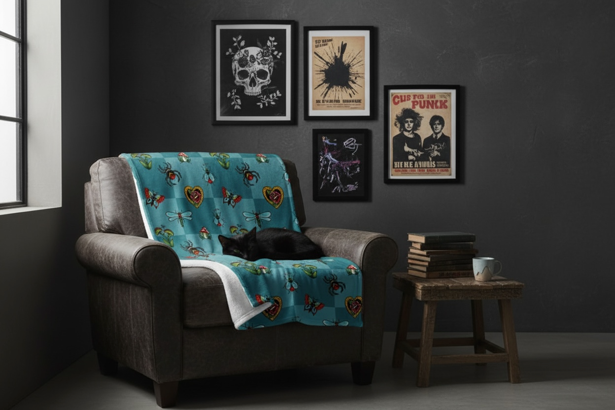 Flowers and Insects Throw Blanket