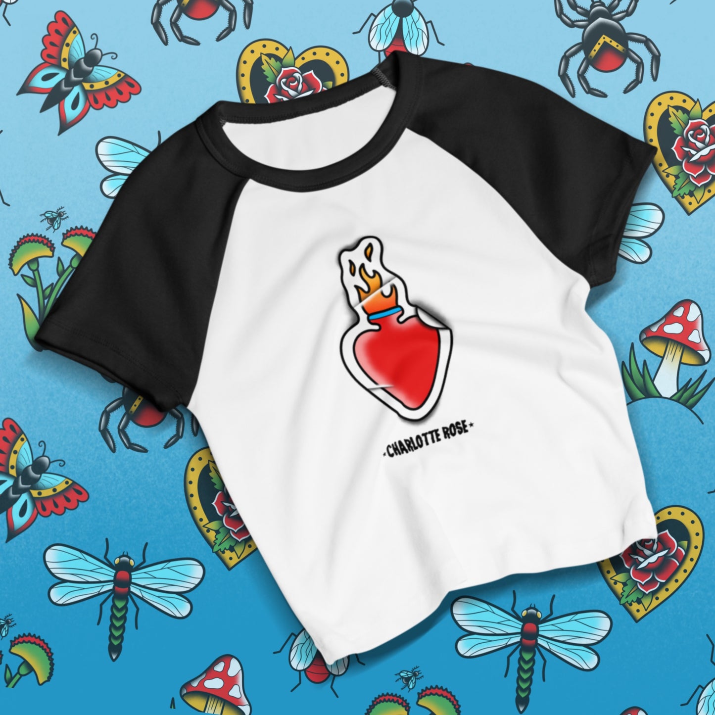 Women’s micro rib raglan baby tee
