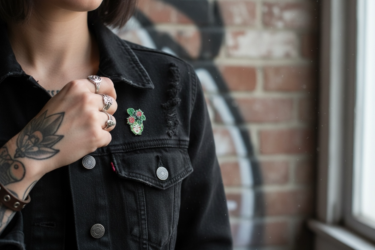 Botanical Girl Pin Badge