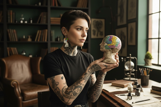Phrenology Head Earrings