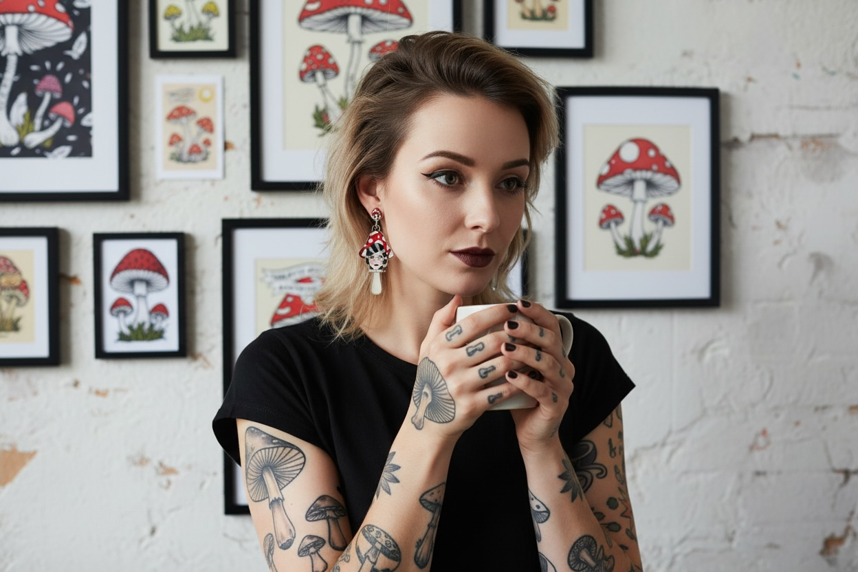 Mushroom Lady earrings