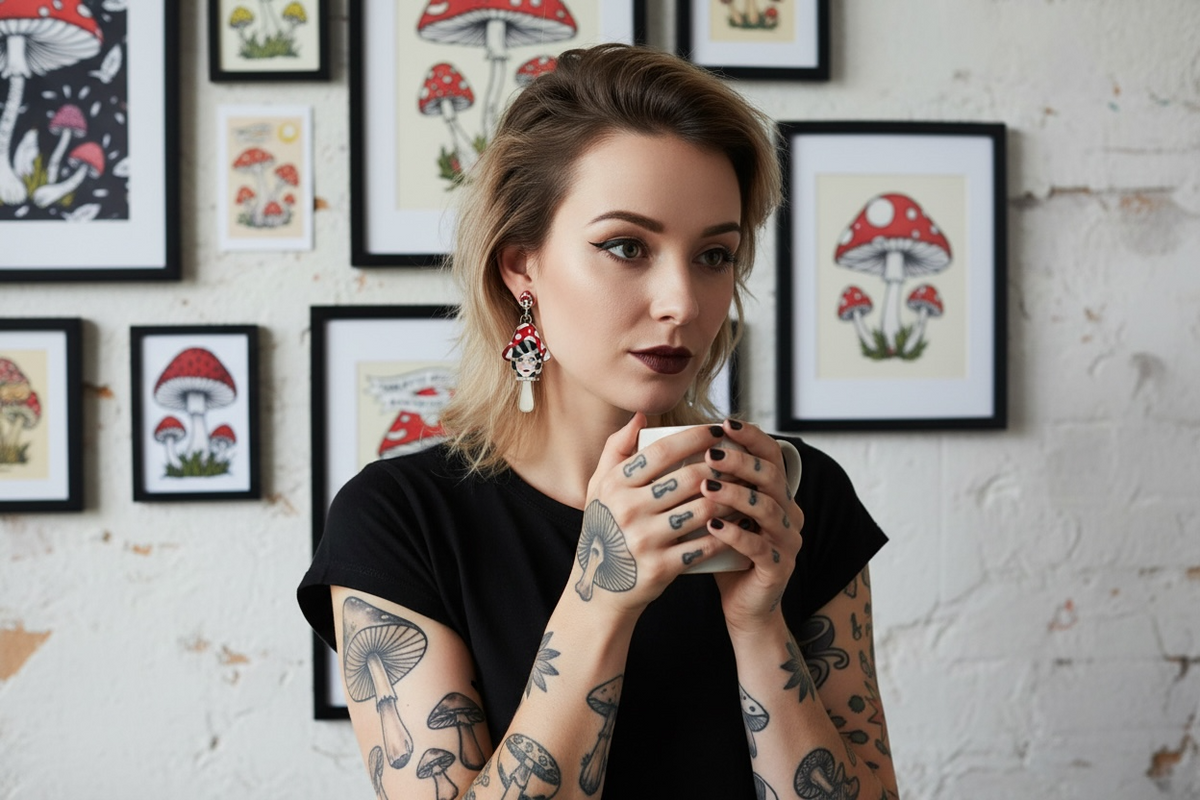 Mushroom Lady earrings
