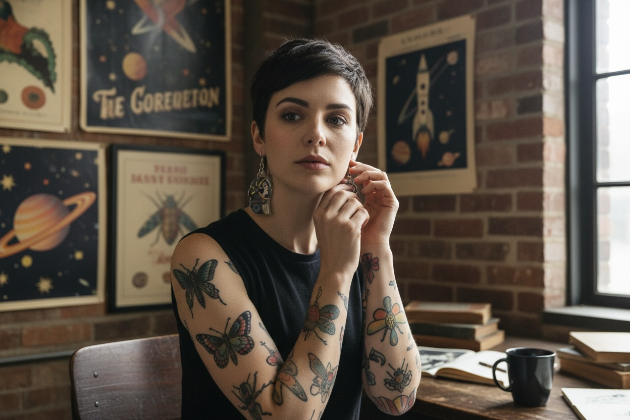 Astronaut Lady earrings