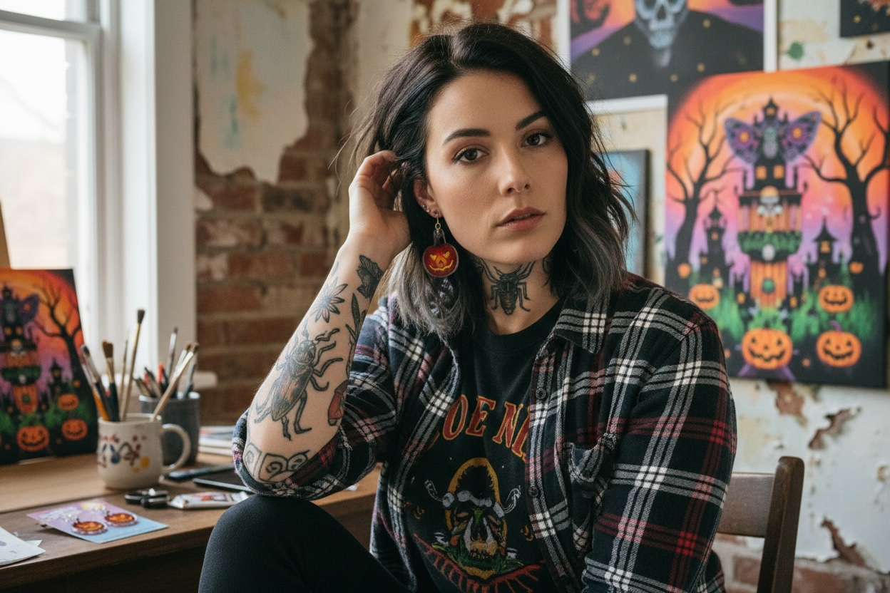 Jack-O-Lantern earrings