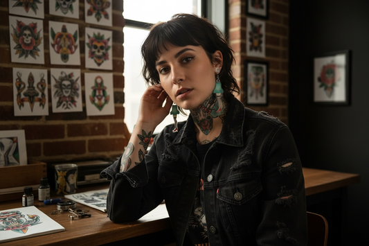 Vintage Mannequin Leg Lamp earrings