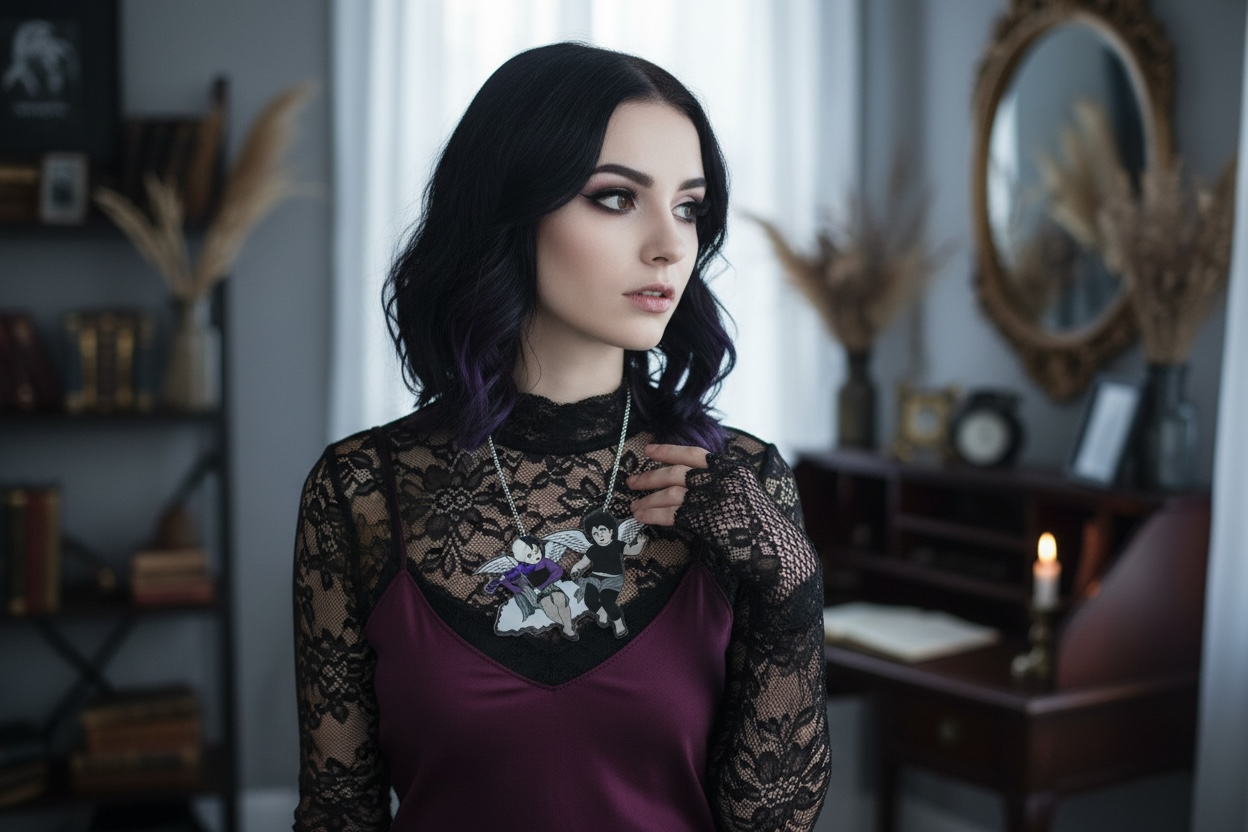 Goth Cherubs Necklace