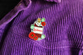 original laudanum bottle pin badge from charlotte rose with poppies 